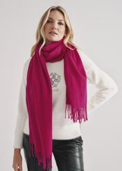 Women's fuchsia wool scarf SZADT-0092-31(Z24)-01