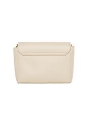 Cream women's imitation leather handbag TOREC-1311-0B(Z26), product view from the back on a white background.