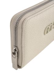 Large cream ladies wallet with logo POREC-0377-12(W24)-06