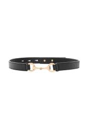 Black women's leather belt PASDS-0351-9H(Z26), front view of the product on a white background.