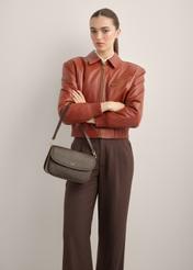 Brown messenger bag with monogram TOREC-1300-1P(Z26)