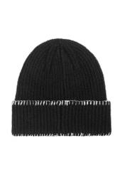 Black women's winter hat with logo CZADT-0183-99(Z24)-02