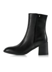 Black leather high-heeled ankle boots BUTYD-1101-99(Z24)-03