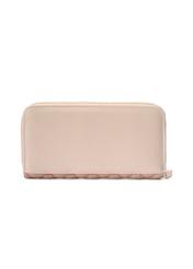 Large women's wallet in beige color POREC-0381A-15(W25), product view from the back on a white background.