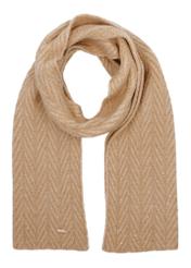 Beige hat and scarf set ZESTD-0014-1A(Z26), front view of the scarf on a white background.