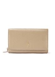 Beige leather medium women's wallet PORES-0801F-80(W25)