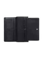 Large black women's wallet with logo POREC-0343A-99(Z25), product view inside on white background.