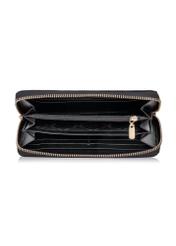 Large black leather women's wallet PORES-0800A-99(W23)-05