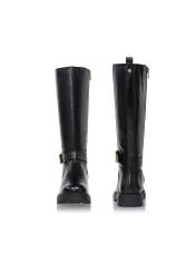 Women's black leather boots BUTYD-1011-99(Z23)-02