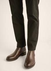 Men's dark brown leather Chelsea boots BUTYM-0583-1I(Z26)