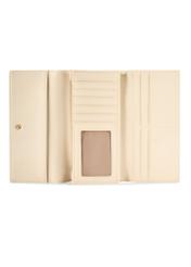 Large cream women's wallet POREC-0411-0B(W26), product view inside on white background.