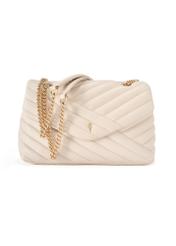 Cream-colored leather women's handbag TORES-1285-0B(W26)