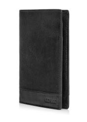 Black unzipped men's wallet PORMS-0626-99(Z24)-02