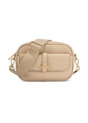 Small beige women's handbag TOREC-1174-1B(W26), front product view on white background.