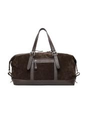 Brown suede men's bag TORMS-0540-1I(Z26), front product view on white background.