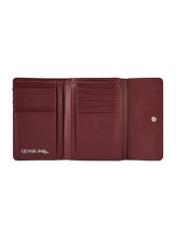 Burgundy medium women's wallet POREC-0419-49(Z25) - front view of the open product on a white background.