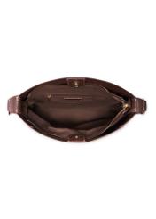 Brown women's hobo bag TOREC-1257-1H(Z26), product view from above on a white background.