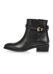 Black leather women's high-heeled ankle boots BUTYD-1087-99(Z24)-03