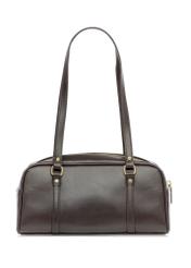 Dark brown shoulder bag TOREC-1233-1I(W26), back view of the product on a white background.