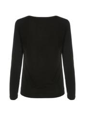 Black women's longsleeve blouse LSLDT-0024-99(W23)-03