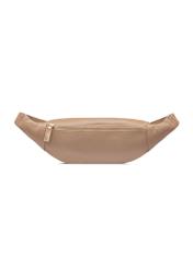 Beige leather women's waist bag TORES-0970F-1B(W26) - back view of the product on a white background.