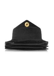 Small black leather women's wallet PORES-0890-9G(W26), product view inside on white background.