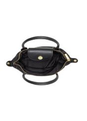 Small black women's handbag TOREN-0318-99(Z25) - top view of the product on a white background.
