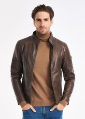 Men's leather jacket KURMS-0287-1259(Z22)-01