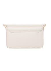 Elegant cream women's handbag TOREC-1251-0B(Z26). Back view on a white background.