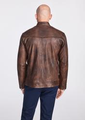 Brown men's vintage leather jacket KURMS-0356-2623(W25)-05