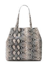Women's leather shopper bag TORES-1164-86(Z25), product view from the back on a white background.