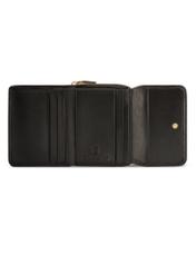 Black leather women's wallet with RFID protection PORES-0825RFID-9I(Z26), product view inside on white background.