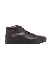 Dark brown men's leather shoes BUTYM-0550-1I(Z26), side view of the product on a white background.