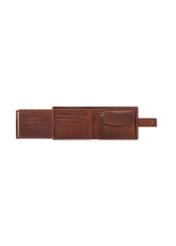Men's leather wallet in cognac color PORMS-0691-1H(W26), product view inside on white background.