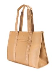 Large camel shopper bag TOREC-0977 A-24(Z 25), diagonal product view on a white background.