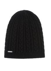 Women's black wool cap CZADT-0057A-99(Z23)-02