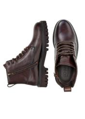 Men's brown leather ankle boots BUTYM-0507-89(Z25)