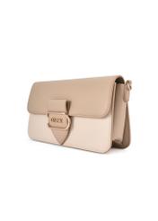 Cream women's messenger bag TOREC-1120-0P(W26) - diagonal product view, on a white background.