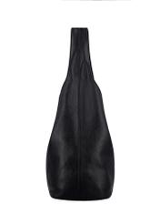 Black leather shopper bag TORES-1372-9I(Z26) – side view of the product on a white background.