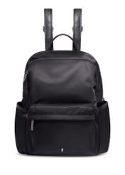 Black women's backpack TOREN-0357-99(Z26) - front product view, on white background.