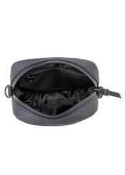 Men's small black messenger bag TORMN-0399-9J(W26), product view inside on white background.