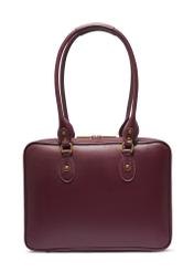 Burgundy leather women's bag TORES-1370-4D(Z26), product view from the back on a white background.