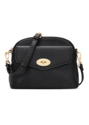 Black women's shoulder bag TOREC-1140-9I(W26), front product view on white background.