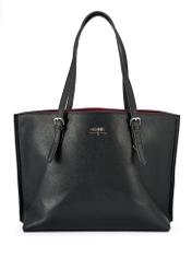 Black large shopper bag TOREC-1088-99(Z25), product view front on white background.