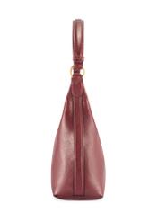Burgundy women's handbag TOREC-1082-49(Z25), side product view on white background.