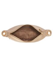 Beige women's hobo-style handbag TOREC-0829A-80(Z25) - product view from above, on a white background.