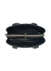 Black leather women's handbag TORES-1156-99(Z25), product view from above on a white background.