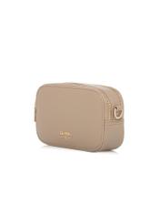 Beige small women's handbag TOREC-1172-1B(W26), diagonal product view on a white background.