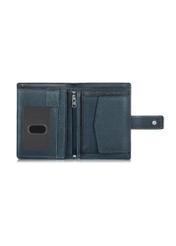 Men's navy blue leather wallet PORMS-0519-69(W23)-04