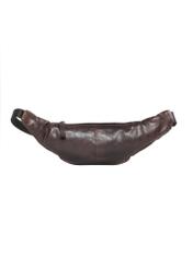 Men's brown leather waist bag TORMS-0543-1I(Z26), back view of the product on a white background.